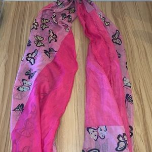 Scarf Shawl Butterfly Pink